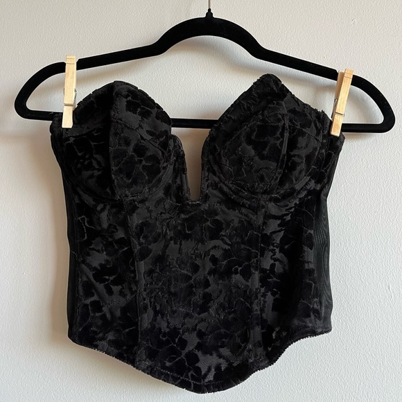 Felina Veronica Tops - Vintage Felina Veronica velvet floral corset